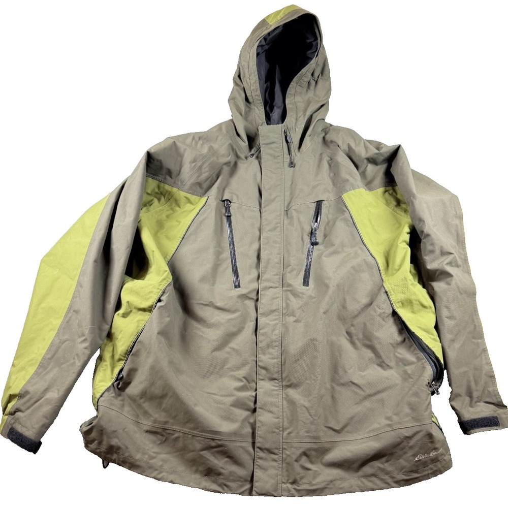 Eddie Bauer WeatherEdge Hooded Jacket Tall‎ XXL Waterproof Outdoor Shell